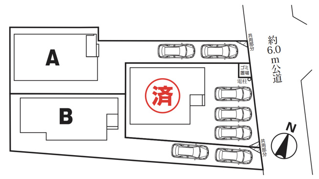 【区画図】 | 桶川坂田東　第2期　新築戸建　全3棟　B号棟