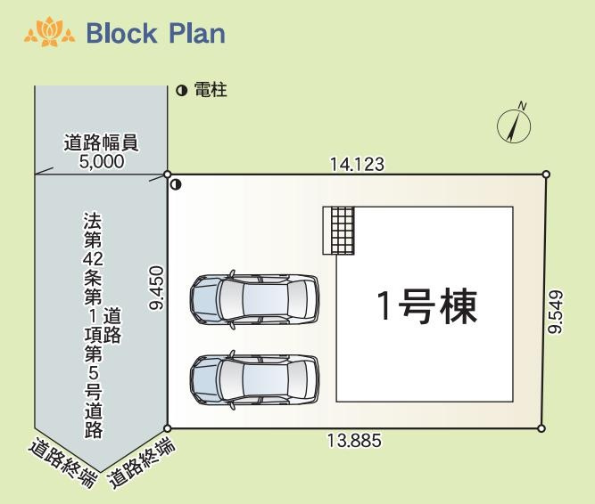 牛久市神谷第13　新築戸建の区画図