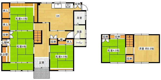 【間取り】 | 姫路市西今宿6丁目　中古戸建 | 5DKです。