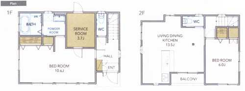茅ヶ崎市美住町 中古戸建の間取り