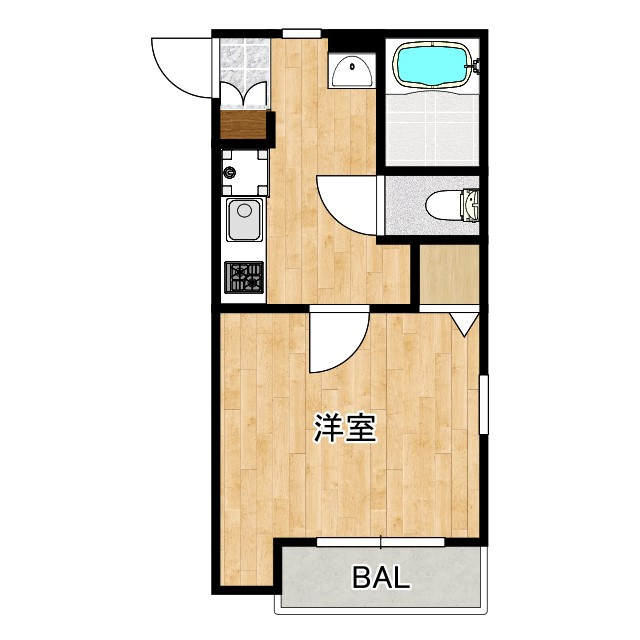 グラード大宮の間取り|使いやすい１Kのお部屋です☆