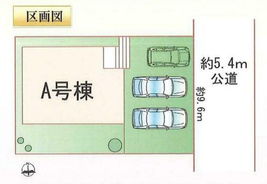 【仲介手数料無料／津島市】津島市唐臼町　ハートフルタウン　新築戸建　1号棟の区画図