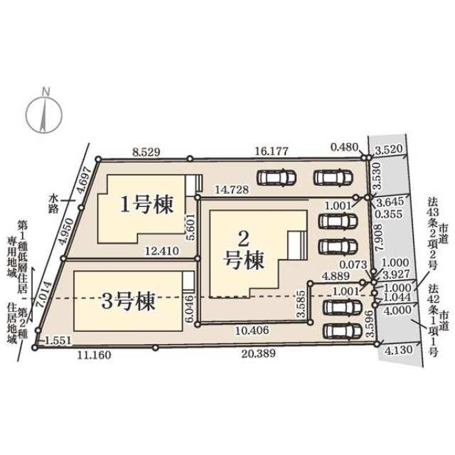 西区今宿東の区画図| 
