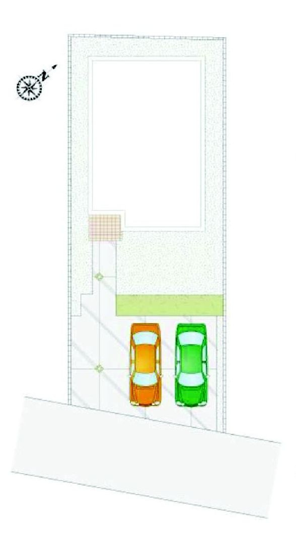 前橋市富士見町横室　2号棟　新築住宅の区画図|駐車場3台ご用意しています！来客時も重宝しますよ！
並列駐車なので車の出し入れもしやすいですよ♪