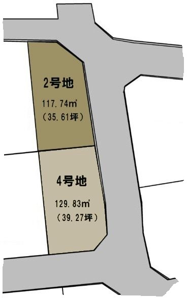 高知市鴨部上町 4号地-建築条件付き-売土地の土地図|4号地