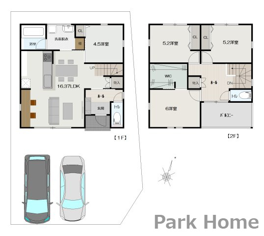 高知市鴨部上町 4号地-建築条件付き-売土地の参考プラン|２号地