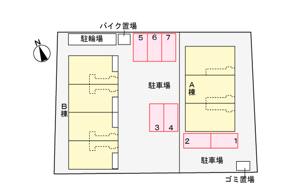 ミルレーヴⅡの駐車場|駐車場