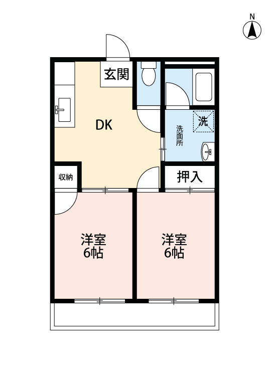 レークハヤⅡ　　刈谷市近郊の賃貸はクラスホーム刈谷店の間取り|同物件の別部屋になります。