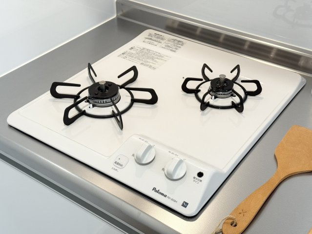 メゾングレイス上津のキッチン|焦げ始めたら自動で消火する安心安全のガスコンロ