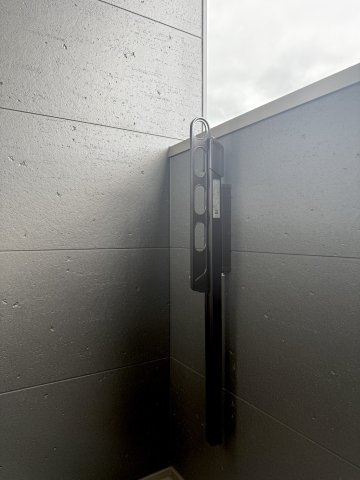 メゾングレイス上津のバルコニー|ラックを使用しないときは収納できます