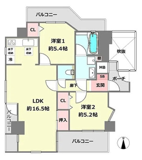 【間取り】 | プリオーレ夙川さくら道