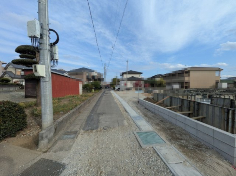 小牧市大字二重堀　新築戸建　7号棟の前面道路含む現地写真|前面道路含む現地写真です