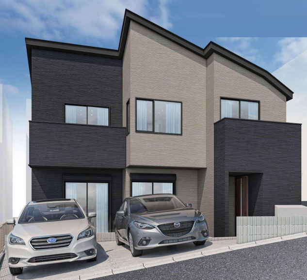 戸塚区汲沢4丁目 新築戸建 4880万円の外観パース