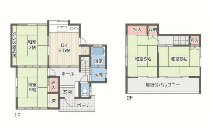 加古川市別府町別府　中古戸建の間取り|4DKです。