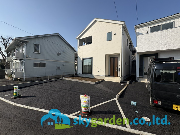 藤沢市大鋸第21　新築戸建　全2棟2号棟の前面道路含む現地写真