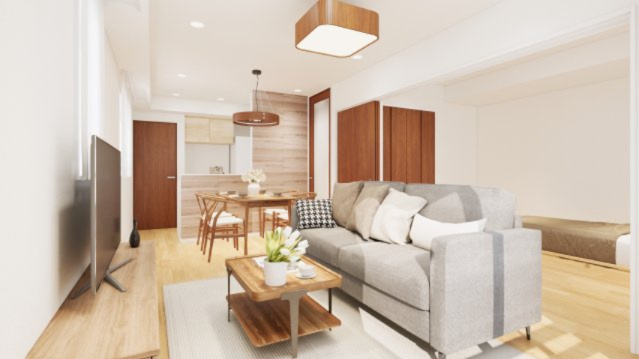 【居間・リビング】 | クリオ三ノ輪壱番館 | ※室内完成予想CGになります。