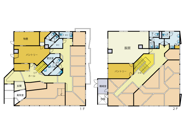 【間取り】 | 【店舗】大仙市大曲丸の内町 大曲駅西口徒歩7分、居酒屋店舗の居抜き物件 飲食店街立地