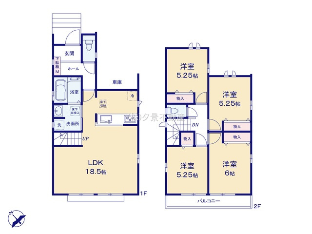 《仲介手数料無料》練馬区土支田３丁目21-9新築一戸建てハートフルタウンの間取り
