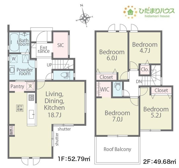 【間取り】 | 龍ケ崎市白羽4丁目第1期　新築戸建 | パントリー完備で散らかりがちなキッチン回りもラクラクお片付けできちゃいます！