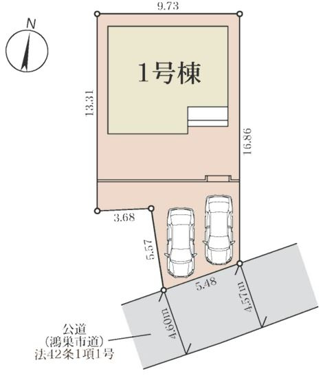 リーブルガーデン．S　鴻巣鎌塚　の区画図|現地区画図