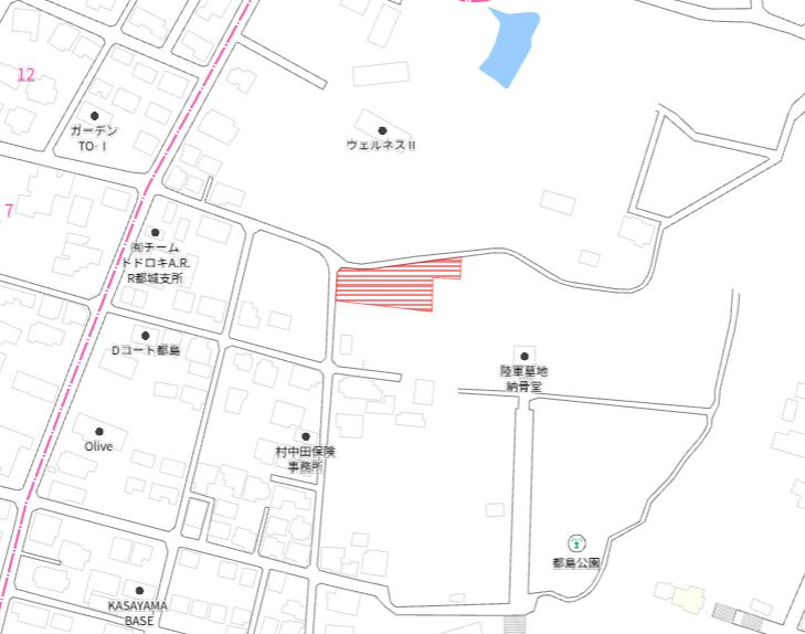 都城市都島町の売地の土地図