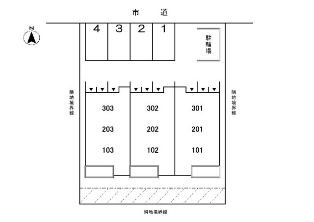カルム　ユイットの区画図