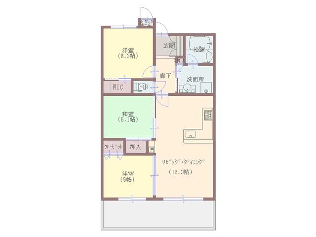 【間取り】 | プレステージ姫路ラフィーネ　11階 | 3LDKです。