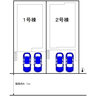 【区画図】 | 晴美台３丁　新築分譲住宅　全２区画 | 【令和８年３月完成予定！全２区画】土地約４１．０７坪～約４１．５１坪のゆとりある敷地です！綺麗なお住まいでのびのび新生活始めませんか♪