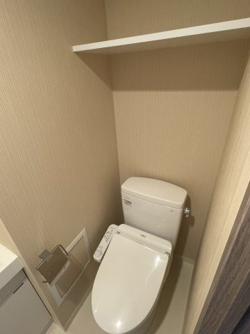 稲城市東長沼の賃貸マンションのトイレ