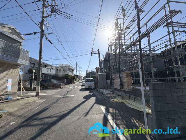 茅ヶ崎市南湖6期　全1棟1号棟の前面道路含む現地写真|令和7年１１月３０日撮影