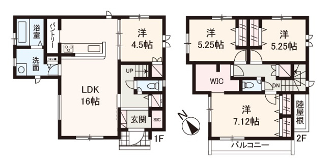 【間取り】 | GRAFARE堺市堀上緑町3期 | 東南側道路で陽当り良好！豊富な収納スペースを設けた4LDK新築戸建。内覧をご希望の際はお気軽にお電話ください！