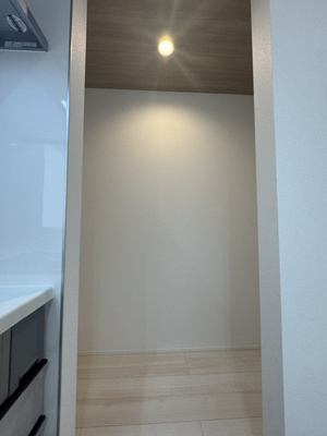 【収納】 | GRAFARE堺市堀上緑町3期 | キッチン横には大容量のパントリー付き！家族が多い方やまとめ買いする方にはオススメの収納スペースです。