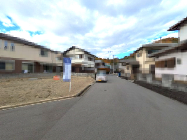 姫路市勝原区丁　売り土地の前面道路含む現地写真