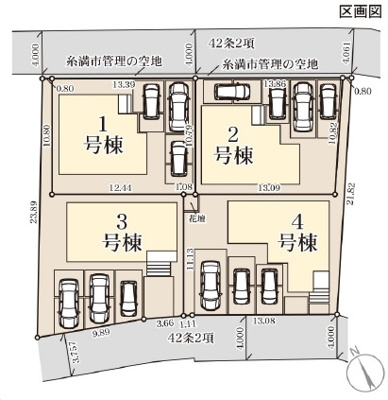 【区画図】 | 糸満市真壁　第2（全4棟）4号棟 | 4号棟　