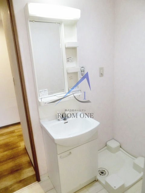 グリーンハウスの洗面所|独立洗面台です。