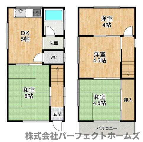 伊加賀栄町中古戸建の間取り