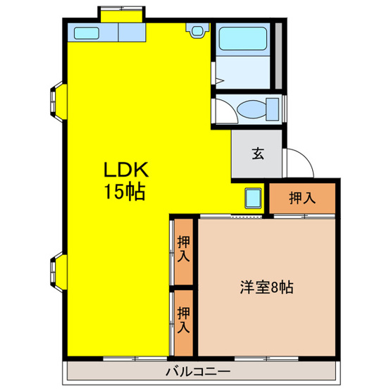 【間取り】 | 山崎ハイツⅡ