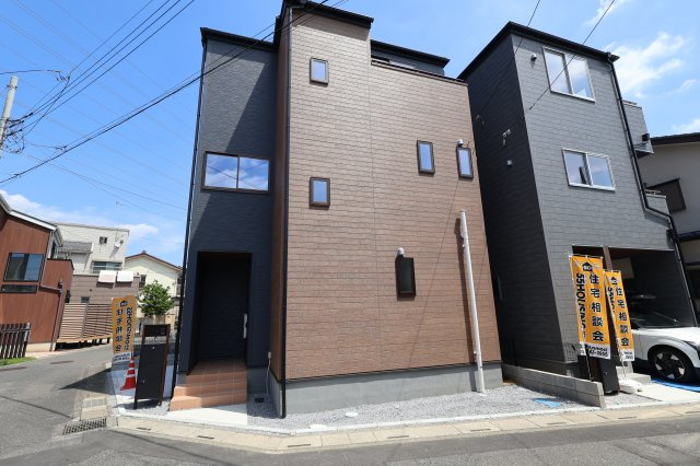 《仲介手数料無料》北区宮原町４丁目35-9新築一戸建てリーブルガーデンの外観|撮影日 2026年7月9日 13:20 晴れ