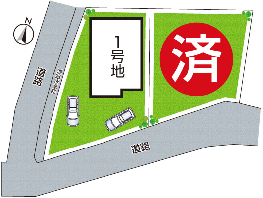 亀岡市大井町並河　第1期　新築一戸建ての区画図|全2区画