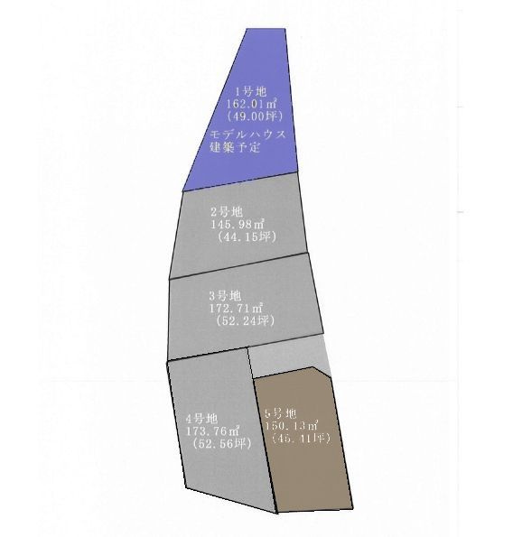 高知市口細山 5号地-建築条件付き-売土地の区画図|5号地