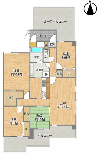 【間取り】 | セゾン今宿　7階 | 4LDKです。