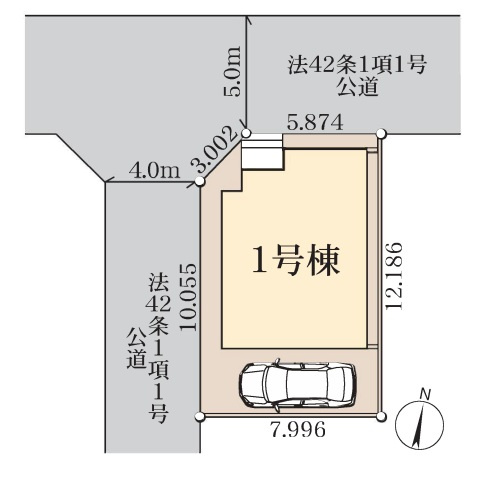 吉川市　栄町　新築戸建　全1棟の区画図|区画図です