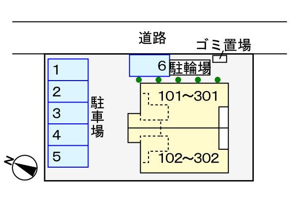 ※初期費用分割あと払いサービス利用可能物件の区画図