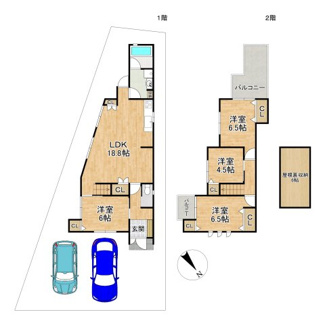 【間取り】 | 西賀茂川上町貸家