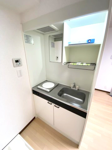 ＡＰＥＸ上板橋のキッチン|コンパクトなキッチンで掃除もラクラク
※同じタイプの別部屋のお写真です