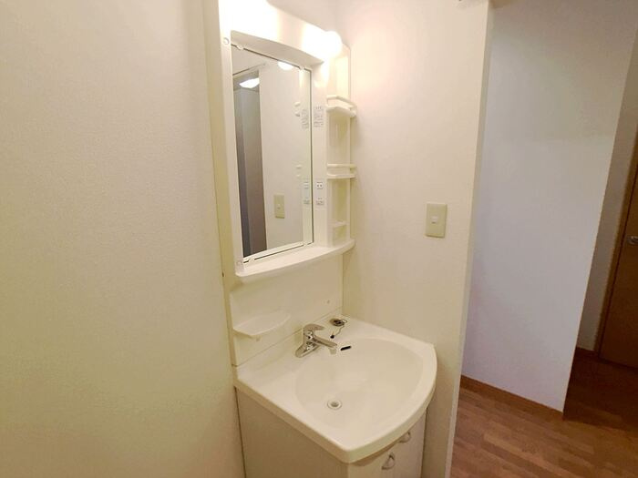 岸和田市藤井町１丁目のハイツの洗面所|脱衣スペースもあります