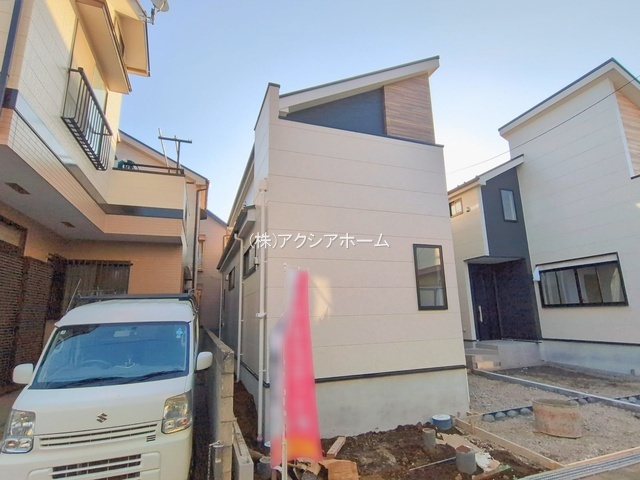 所沢市北中3丁目・全2棟　新築一戸建　1号棟の前面道路含む現地写真|現地写真（2025年12月25日撮影）
