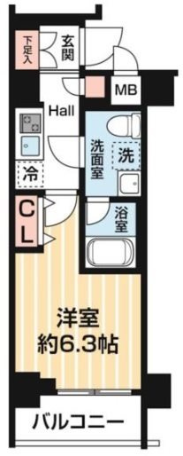 マキシヴ阪東橋ツインイーストの間取り