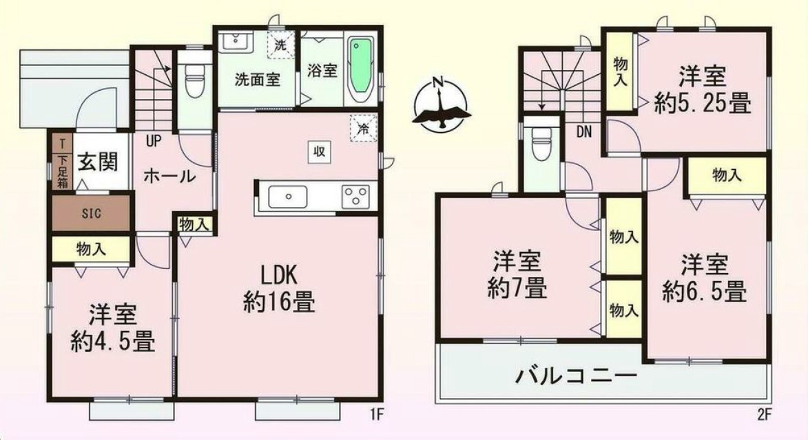 【新築戸建】高崎市石原町1501番の間取り|■間取り図｜敷地面積：154.58（約46.76坪）　建物面積：98.12（約29.80坪）