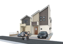 【仲介手数料無料！！】府中市是政1丁目　新築戸建て（全2棟）1号棟　5580万円の画像